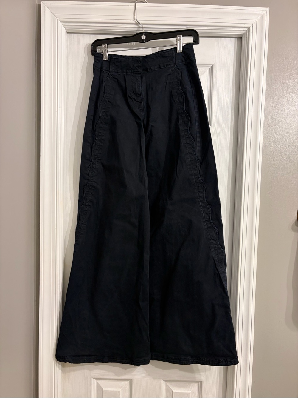 Maeve Black Wide-Leg Cargo Pants